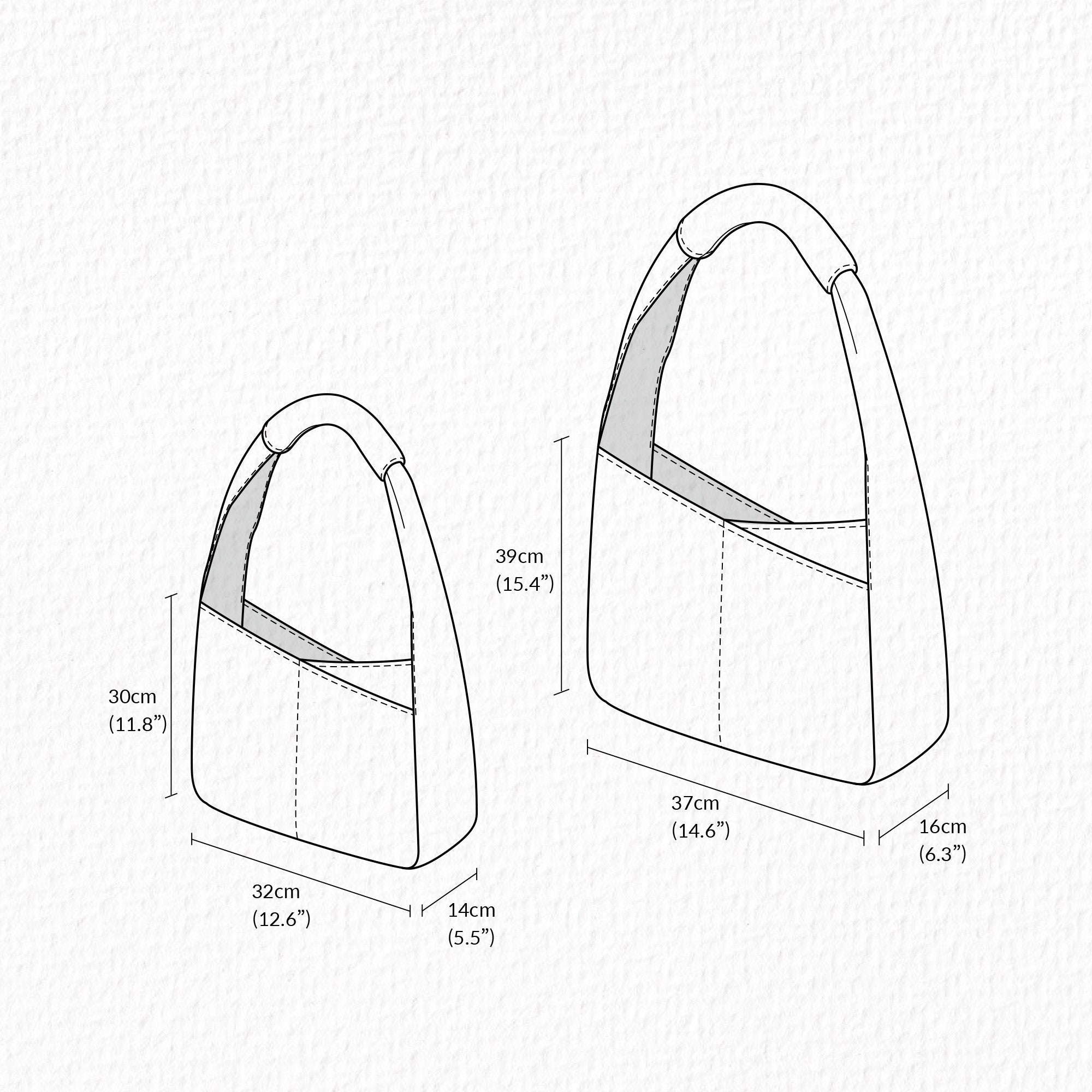 Hobo Bag Easy Pattern Shoulder Bag Sewing Pattern Double Etsy UK