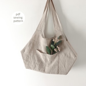 Pentagonal Shoulder Bag Sewing Pattern | 3sizes | Hobo Bag Easy Sewing Pattern | Tote Bag Pattern |  Beginner Sewing pattern | Woven Bag