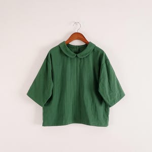 Naaipatroon voor een blouse met verlaagde schouders | Naaipatroon met knoopsluiting op de rug (PDF) | Oversized blousepatroon | Naaien voor beginners | XXS - 5XL