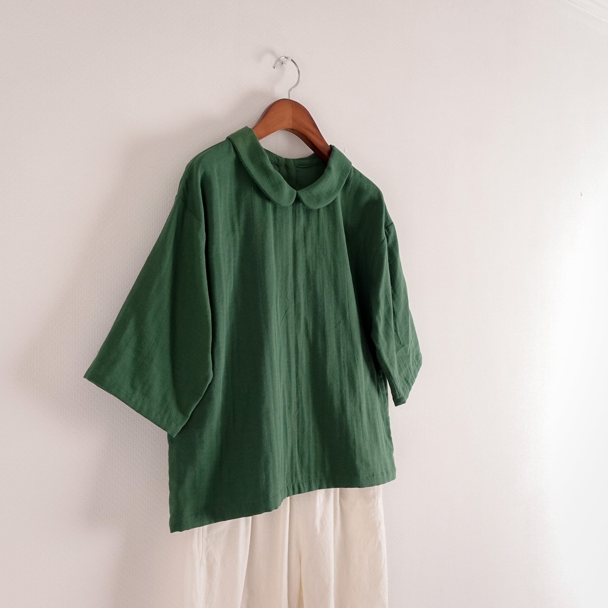 MMvolesy Lot De 10 Boutons Ronds En Tissu Vert Recouverts D'une