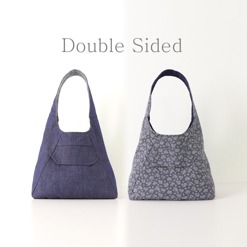 Triangle Hobo Bag Pattern | Shoulder Bag Sewing Pattern | Double Sided Hobo Bag Sewing Pattern | Beginner Sewing | Instant Download Pattern image 7