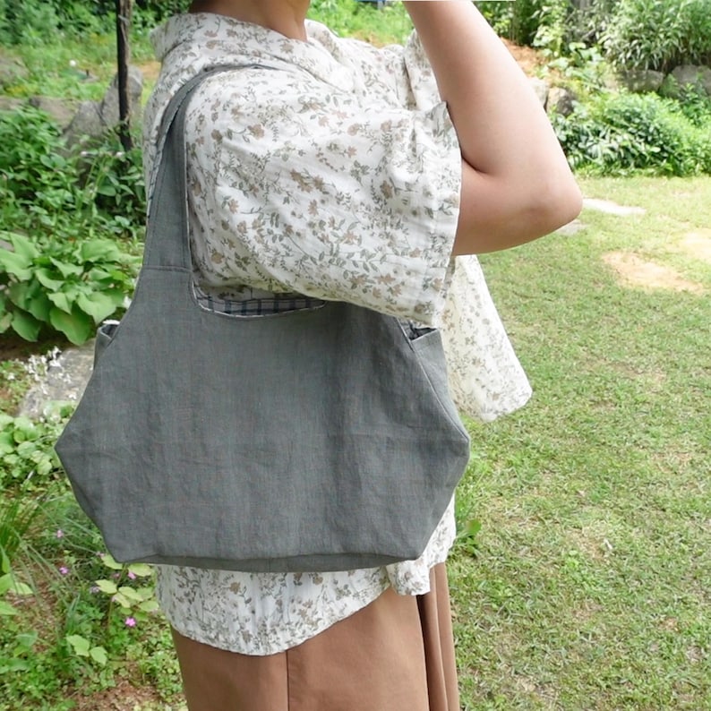 Minimalist Bag Sewing Pattern | Pentagonal Shoulder Bag Sewing Pattern | 3sizes | Hand Bag Easy Sewing Pattern | Tote Bag Pattern image 6
