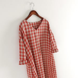 Einfaches Schnittmuster | A-Linien-Kleid (locker geschnitten) – PDF-Schnittmuster für Damen | Oversized-Kleid mit V-Ausschnitt | Nähanfänger | Minimalistisches Kleid nähen