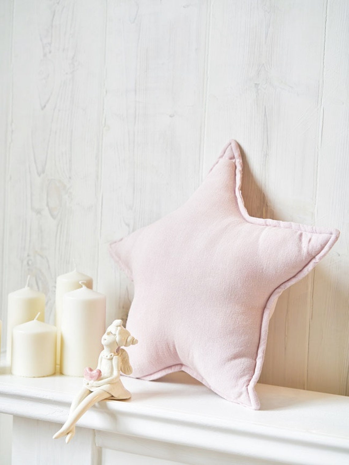 Star Shaped Pillow Pink Nursery Decor Deco Star Pillow Star Etsy