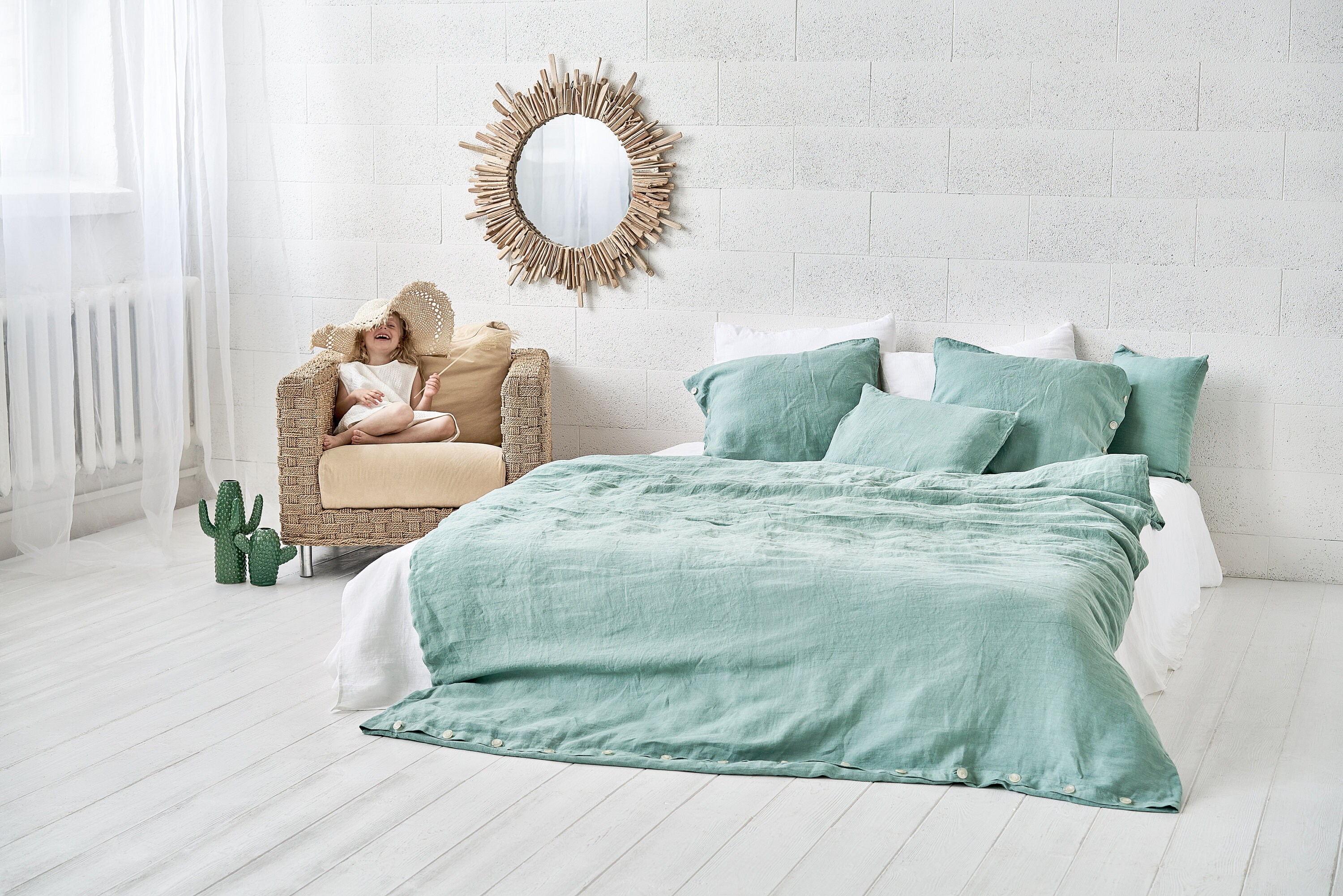 Mint Green Linen Duvet Cover Linen Quilt Cover Duvet Cover Etsy