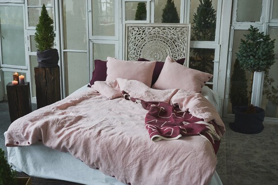 Master Bedroom Linen Set Pink Magnolia Bedding Set Romantic Bedroom Pink Linen Bedding Set Pink Bed Linen Set For Bedroom In Pink