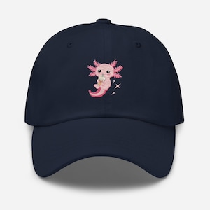 Cute Axolotl Hat // Axo-Latte // Axolotl Drinking Coffee