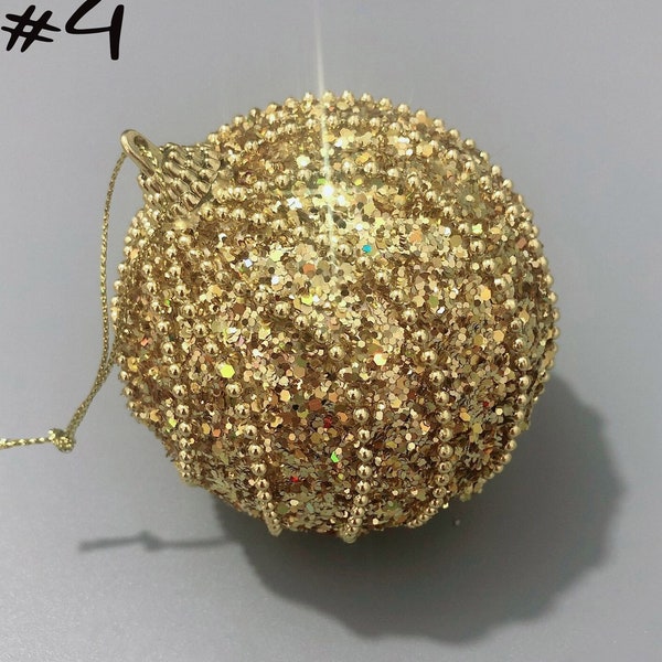 Glitter Personalized Ornaments Etsy