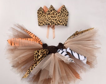 Wild Jungle Fluffy Tutu Skirt for Girls,Baby Birthday Party Tutu Costume,Kids Dress Up Skirt,Photo Props,Leopard Tutu skirt