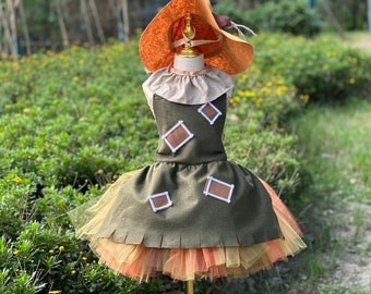 Wizard Of Oz Scarecrow Inspired Tutu Costume,Girls Scarecrow Costume,Halloween Costume,Wizard of Oz costume,Pumpkin patch photos