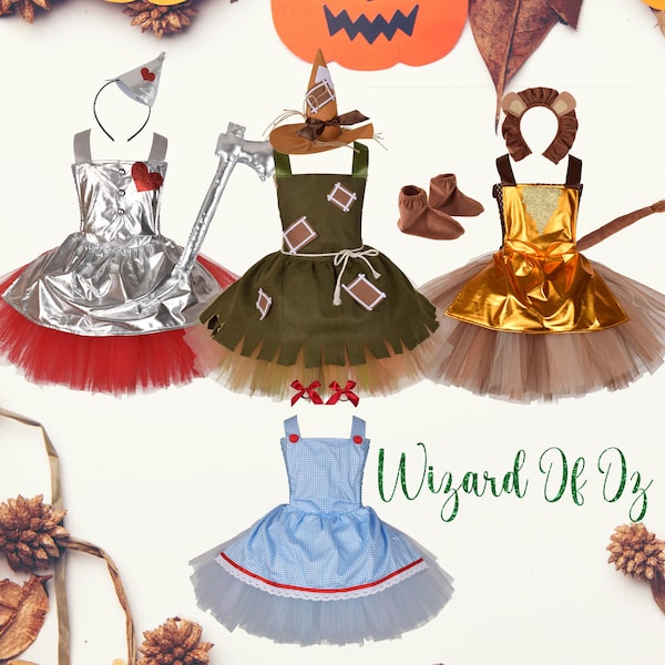 Wizard Of Oz Inspired Tutu Dress Costume,Tin man Girl Costume,Girl Costume,Toddler Halloween Costume Set