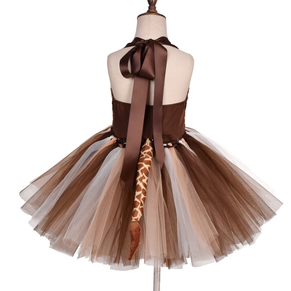 Fever Giraffe Costume Tutu Dress Adult Brown White