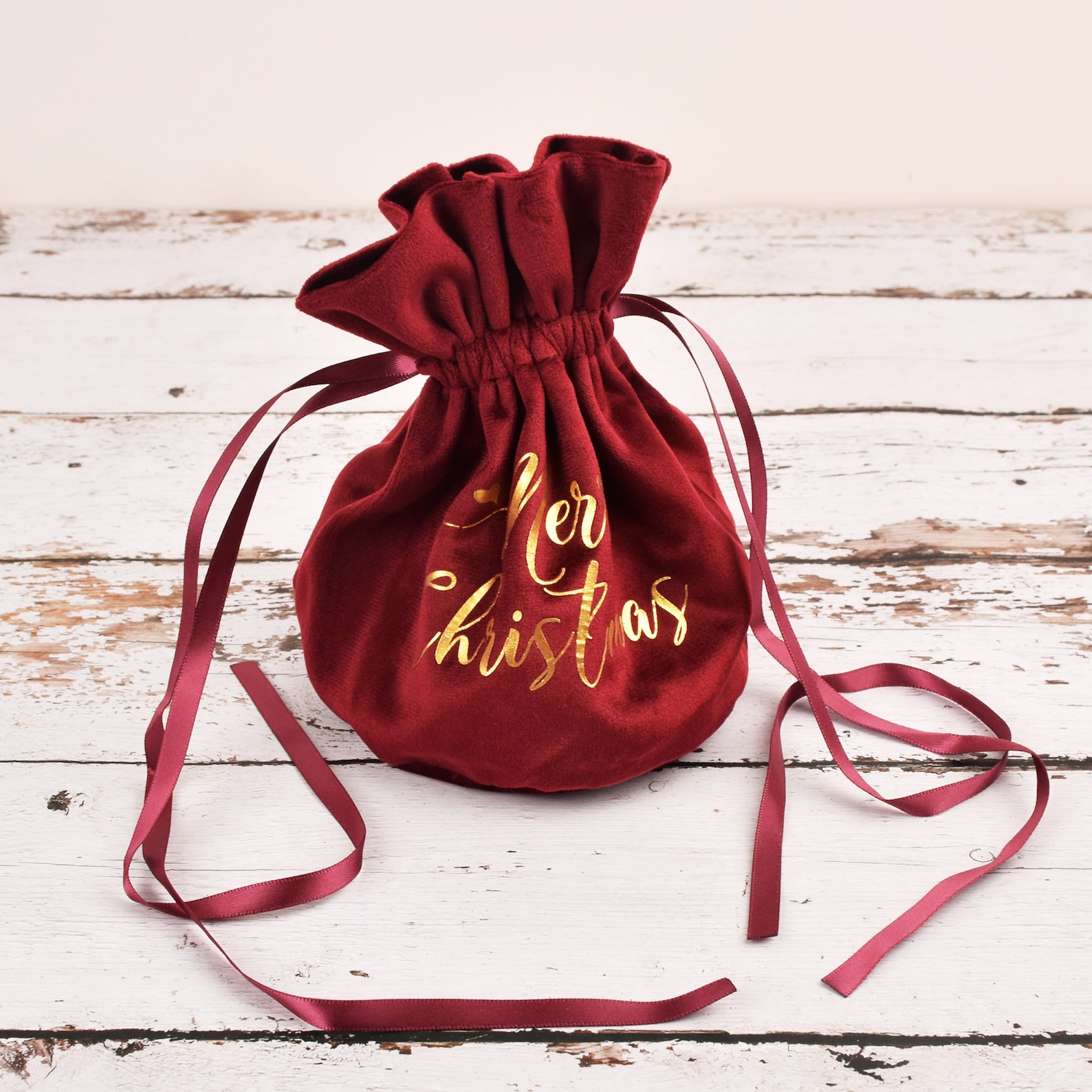 Christmas Giftpersonalized Velvet Bagsfavor Bags Gift Etsy UK