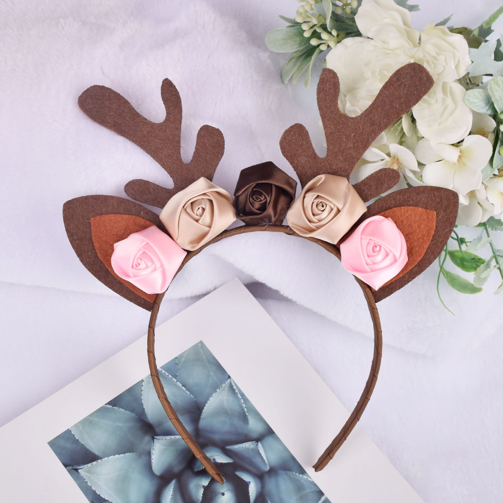Deer Headband Baby Christmas Headbandholiday Etsy
