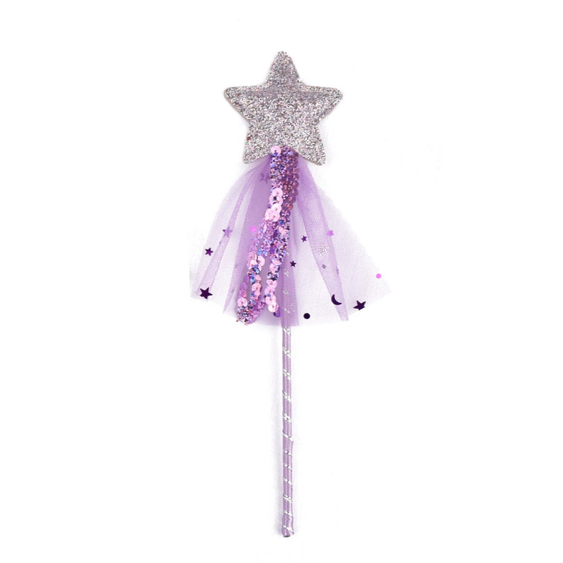 Magical shimmer star wands, fairy princess wand,girls costume accessories, magic wand, star wands,kids party favors,fairy wand Purple