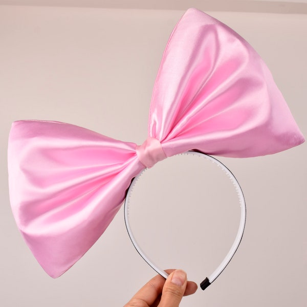 Arc oversize, Bandeau Rose Femmes, Bandeau Cosplay Rose, Grand Nœud Cheveux Rose, Grand Arc Rose, Cosplay Rose Clair, Arcs Anime, Arc Cheveux Femmes