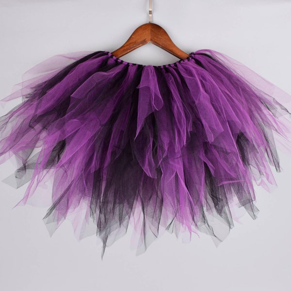 Girls purple/black fluffy tutu skirt,kids fall tutus,birthday party tulle costume,toddler infant newborn tutu,photo props