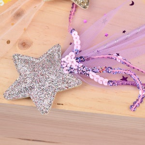 Magical shimmer star wands, fairy princess wand,girls costume accessories, magic wand, star wands,kids party favors,fairy wand image 4