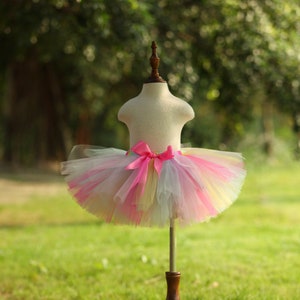 Falda tutú de tul para bebé niña + lazos para el pelo, tutú de fiesta de  baile arcoíris para niños, vestido de ballet de princesa para niños 2-11T