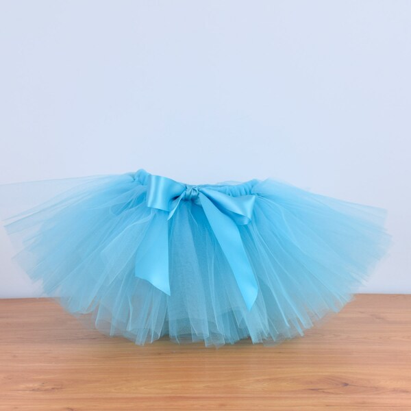 Turquoise Baby Girls Tutu Skirt,Fluffy Tutus,Newborn Photo Props,Baby Birthday Tutu Costume,solid color tulle skirt,baby cake smash