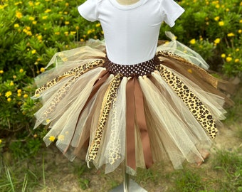 Wild One Fluffy Tutu Skirt for Girls,Birthday Party Tutu Costume,Kids Dress Up Skirt,Photo Props,Leopard Tutu skirt