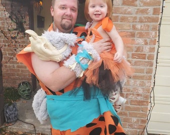 Baby Pebbles Flintstone Costume,Pebbles Costume for Girls, Flintstones Birthday Party Dress,Kids Halloween Costume,Orange and Black dress