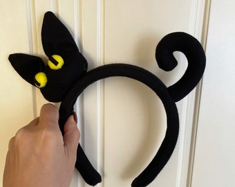 Black Cat Soft Headband,Kids Halloween Headband,Adult Cute Cat Headbands,Halloween Headbands Accessories