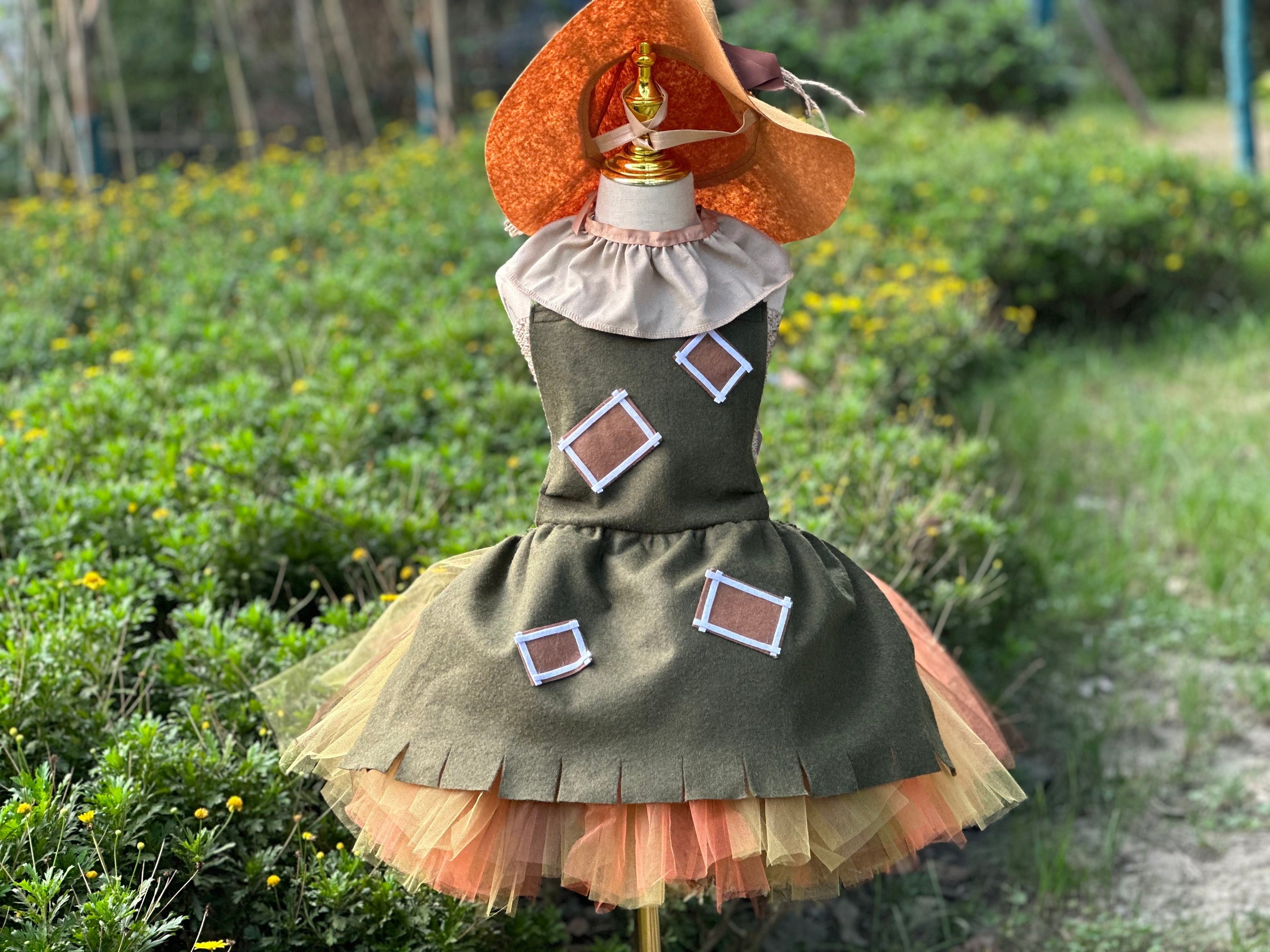 Wizard of Oz Scarecrow Inspired Tutu Costumegirls Scarecrow pic