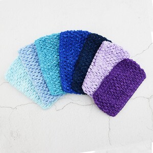 2.75 Inch Crochet Headband-Tutu Crochet Waistband-Waffle Crochet Headbands-Baby Girl Soft Headband Accessories-30 Color Options image 6