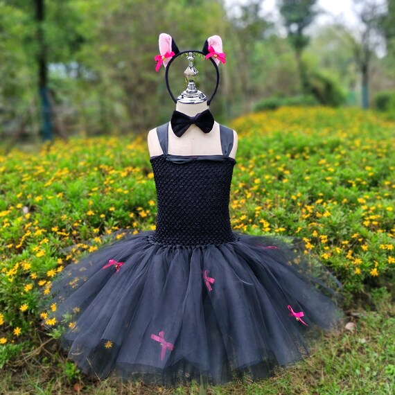 Vestido tutú negro y esponjoso para niña, vestido de fiesta de cumpleaños  para bebé, traje de