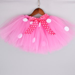 Conjunto de faldas de tutú de Minnie rosa para niñas, ropa interior de tul  hecha a