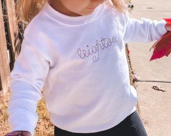 Embroidered Name Toddler/Youth Sweatshirt || Embroidered Toddler Sweatshirt || Toddler Sweatshirt || Custom Toddler Sweatshirt