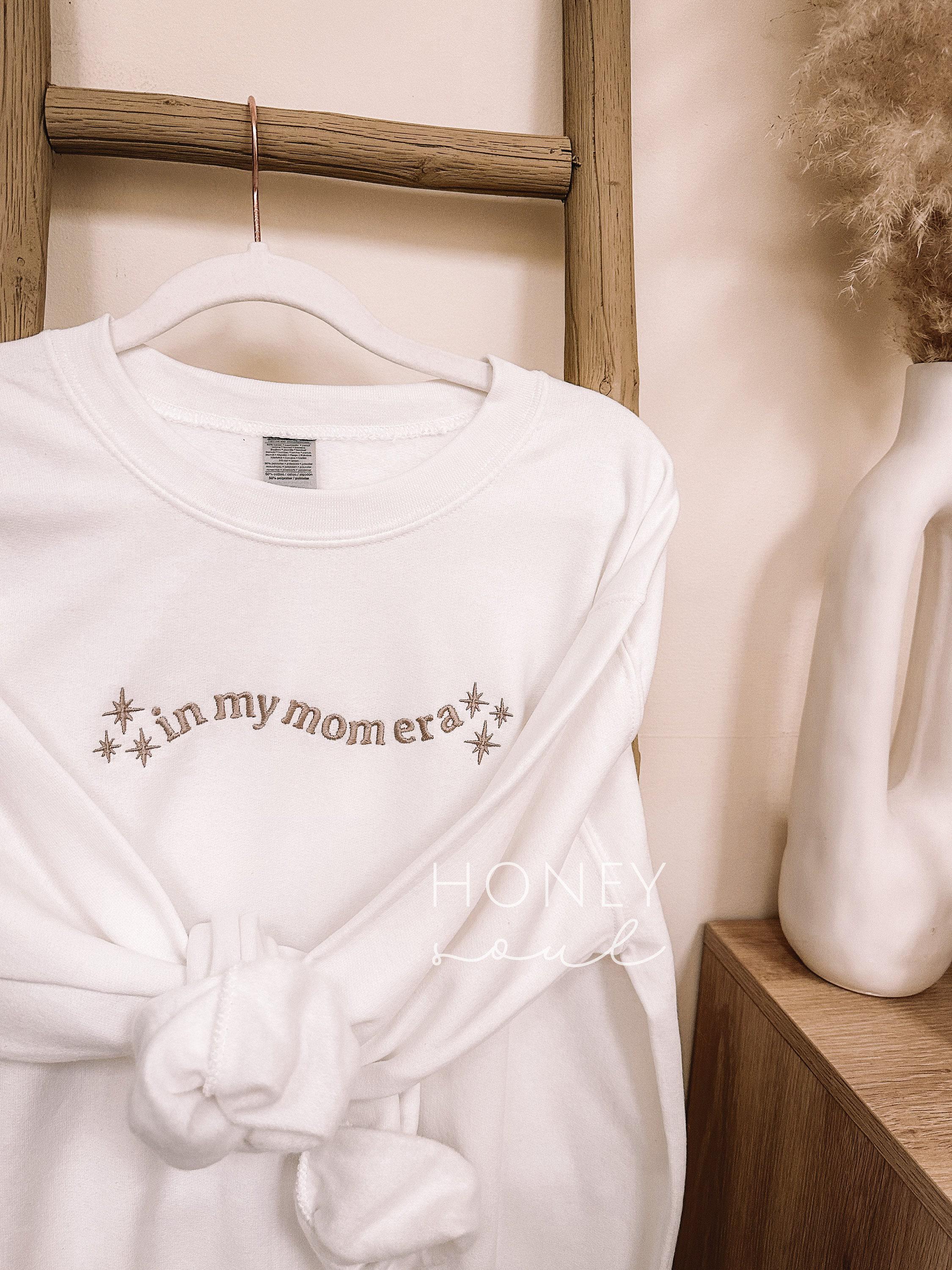 Embroidered In My Mom Era Crewneck || Minimal Crewneck || Mom Sweatshirt || Trendy Mom Apparel || Mother&#39;s Day || Embroidered Pullover