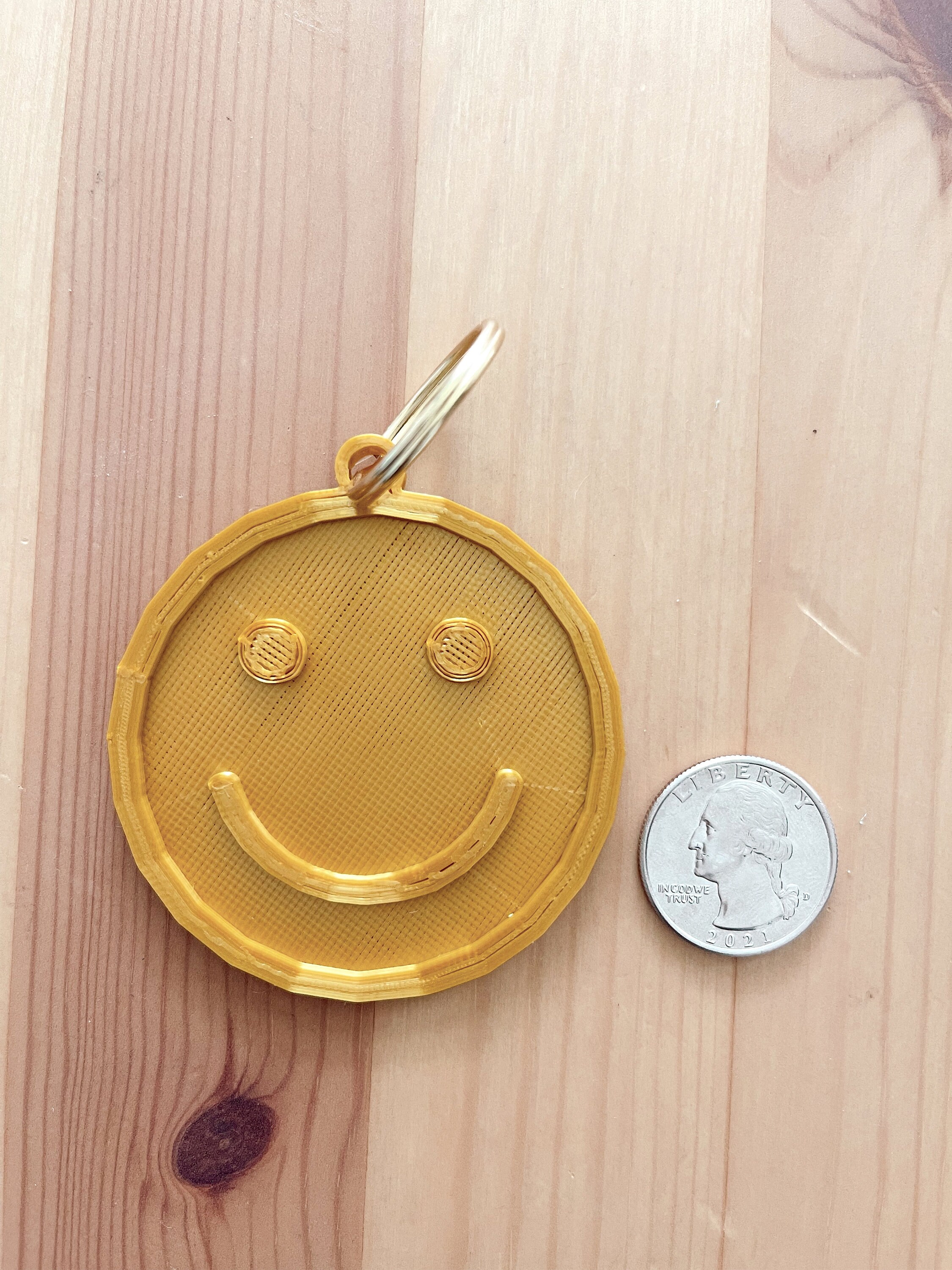 Smiley Face Keychain Smiley Face 3D Printed Keychain Etsy