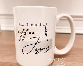 Coffee & Jesus 15 oz Coffee Mug