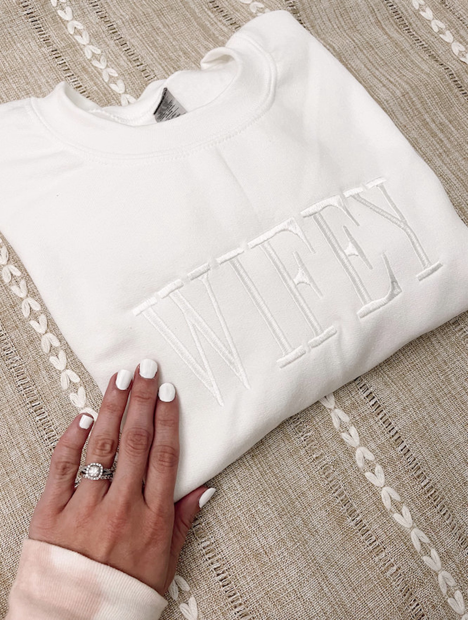 Embroidered Wife Bride Wifey Mama Sweatshirt Mama Etsy