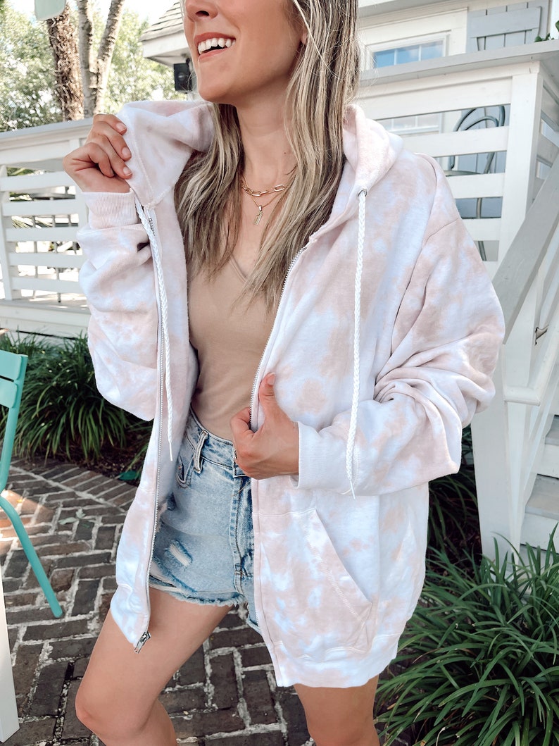 Tie Dye Zip up Hoodie Tie Dye Zip up Jacket Tie Dye Etsy