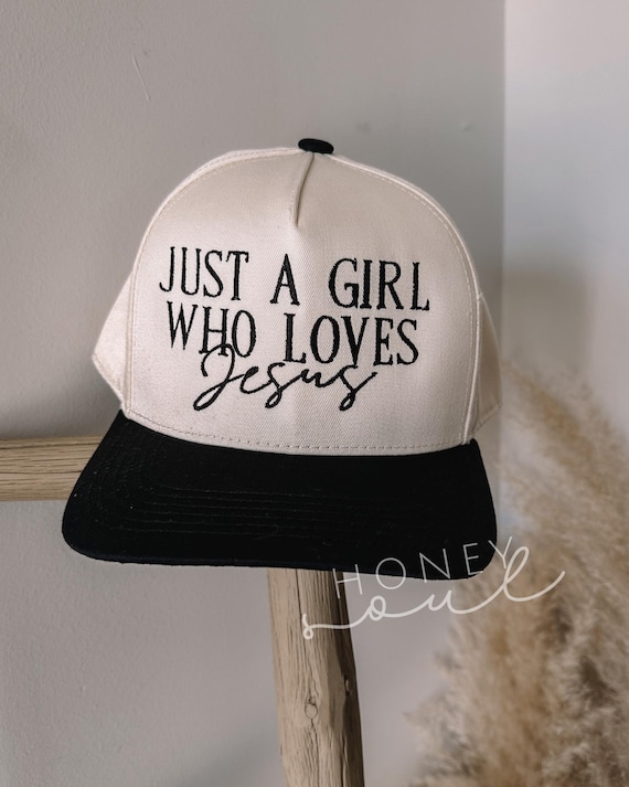 Just A Girl Who Loves Jesus Trucker Hat Just A Girl Who Loves Jesus Trucker Hat
