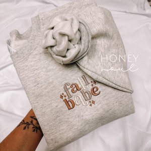 Embroidered Fall Babe Sweatshirt || Fall Themed Sweatshirt || Seasonal Sweatshirt || Christian Sweatshirt