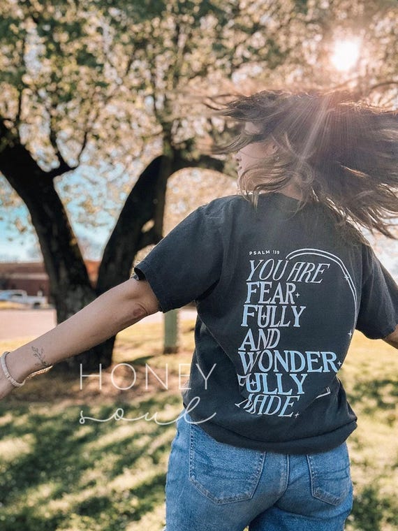 Fearfully and Wonderfully Made Christian Apparel Tees Fearfully and Wonderfully Made Christian Apparel Tees