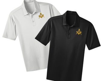 Prince Hall 1787 Embroidered Masonic Mens Polo Shirt
