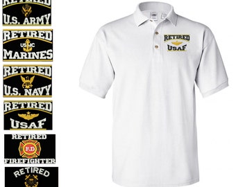Navy Retired Polo Shirt Military Retired Navy U.S
