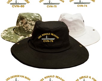 USS ENTERPRISE CVN-80 Non Structurées 100/% Coton Chapeau Noir Boucle dans le dos