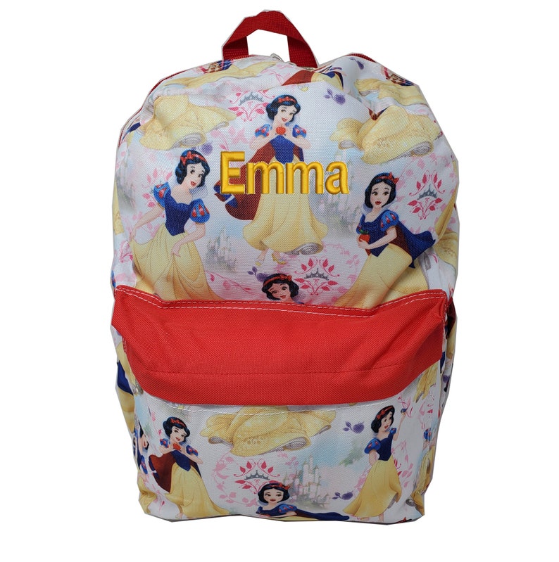 Personalized Disney Princess Snow White Backpack with your name Embroidered Stitched