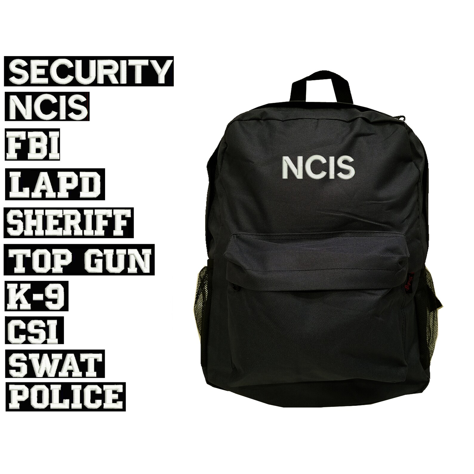 Embroidered backpack Security Ncis Fbi Lapd Sheriff Top Etsy
