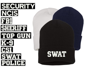 EveJesse Winter Police K-9 Unit Funny Knit Hat Beanie Hat