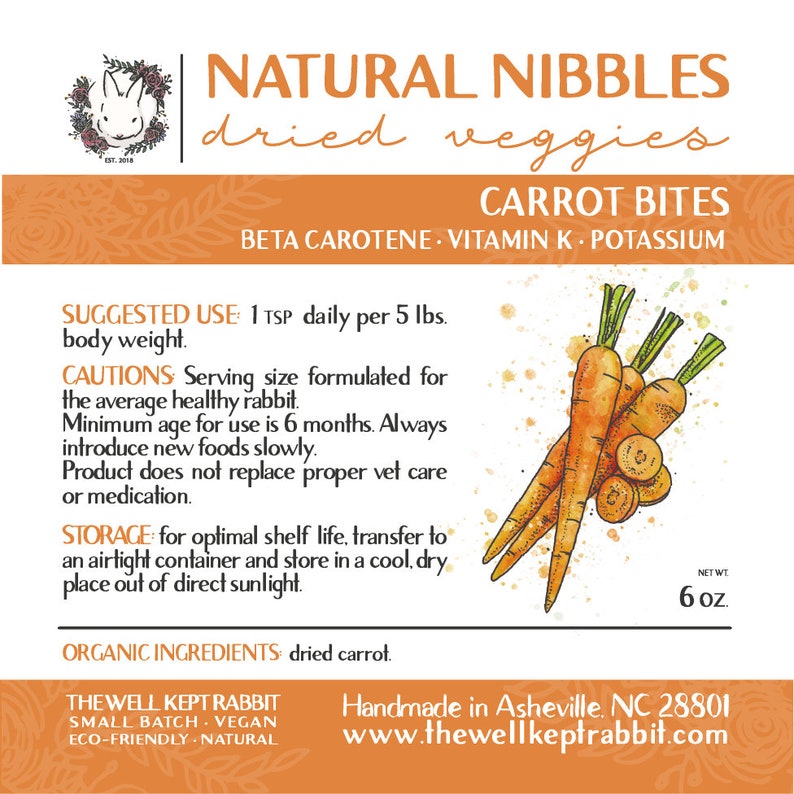 Carrot Bites Betacarotene Vitamin K Potassium 6 Oz Etsy