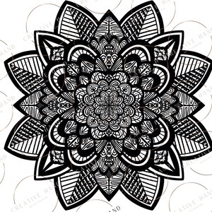 Mandala Color Sheet/Mandala/Hand Drawn Mandala