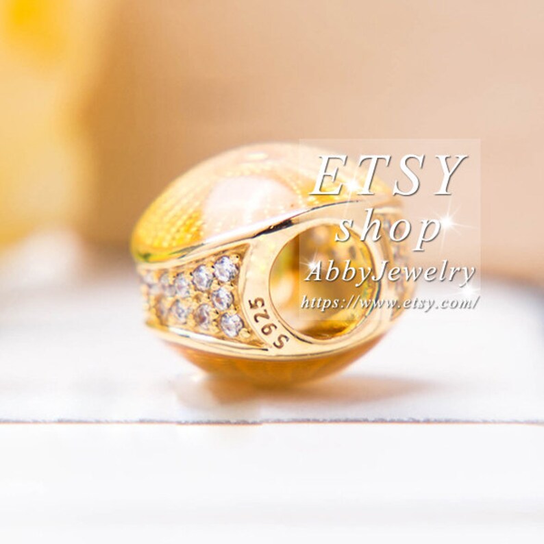 Abby Jewelry Gold Overlay S925 Sterling Silver Shine Rays Of Sunshine Charm bead Fits European DIY Bracelets Necklaces