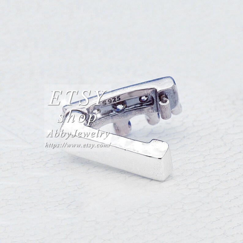 Abby Jewelry Reflexions\u2122 S925 Sterling Silver Golden and Rose gold Crown Cz Clip Charm For DIY Reflexions\u2122 Bracelet